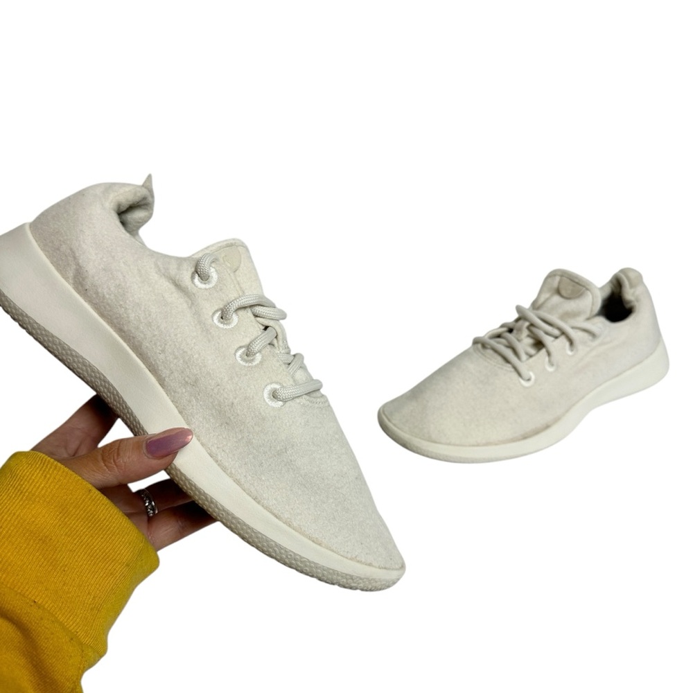 ALLBIRDS Wool Runner Sneakers in Natural White Cream Merino Wool Womens Size 9 - Picture 14 of 14